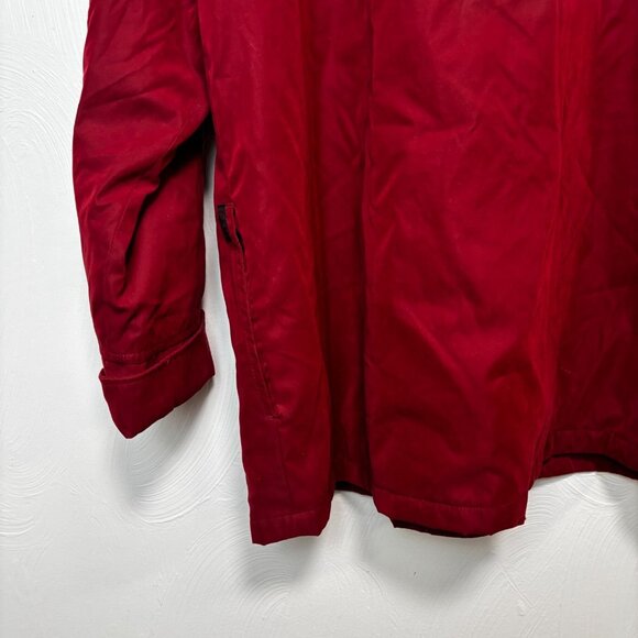 Faconnable Red Jacket Lightweight Outerwear Button Up Coat Nylon Blend Mens M - Picture 5 of 6